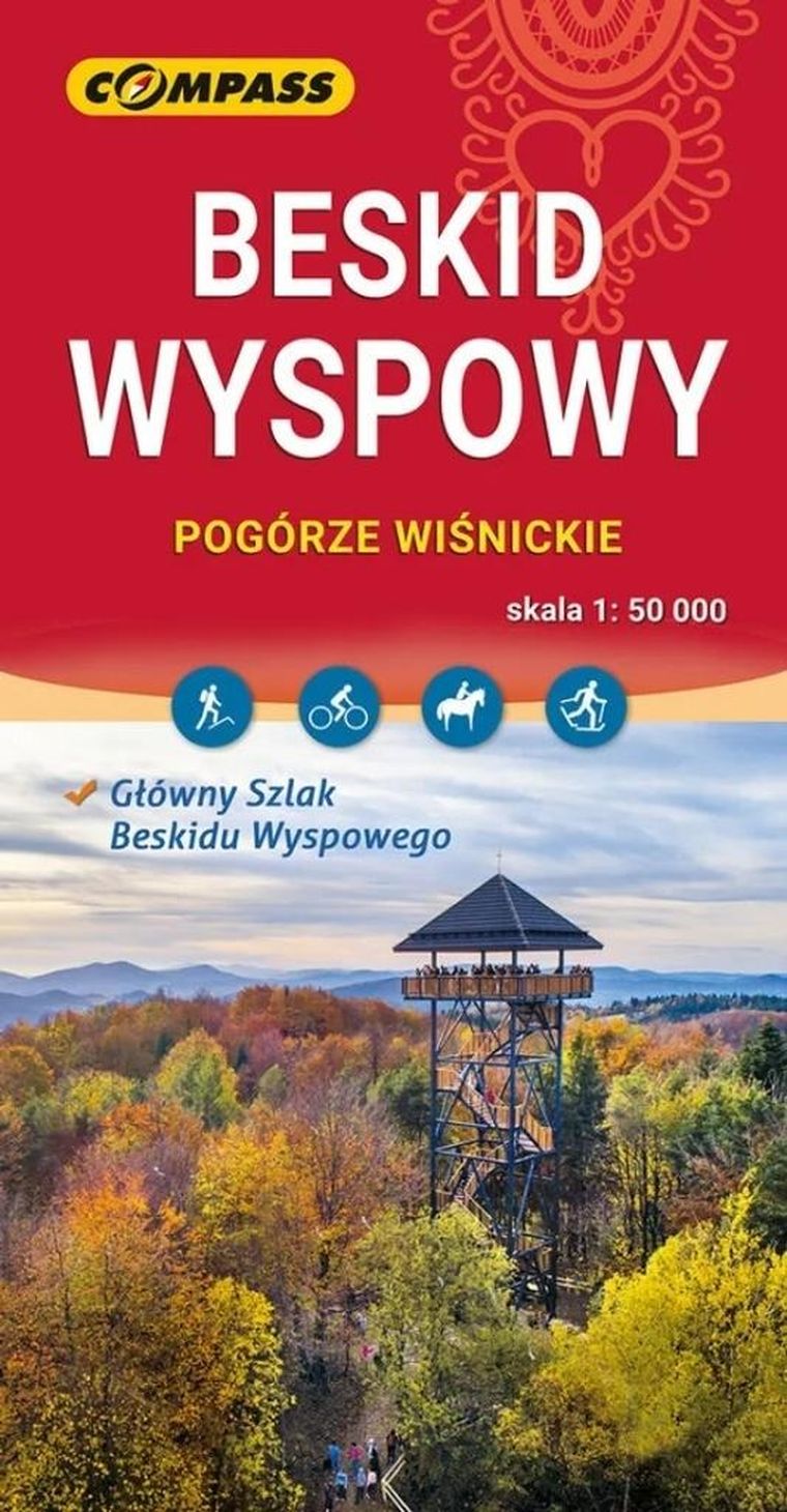 Mapa turystyczna. Beskid Wyspowy 1:50 000