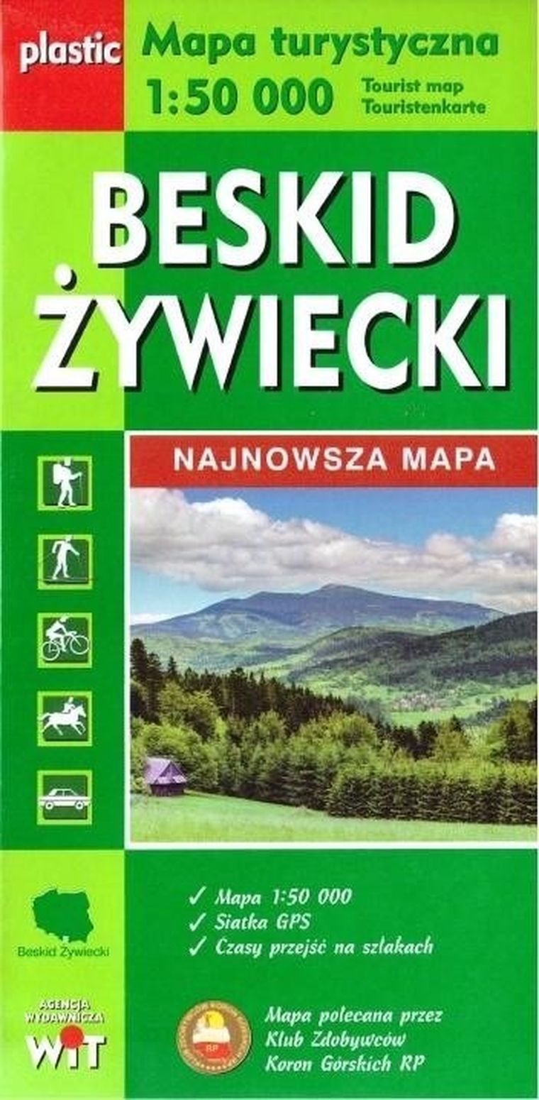Mapa turystyczna. Beskid Żywiecki 1:50 000 WIT