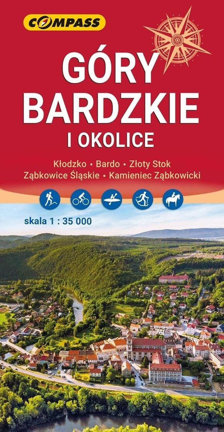 Mapa turystyczna. Góry Bardzkie i okolice