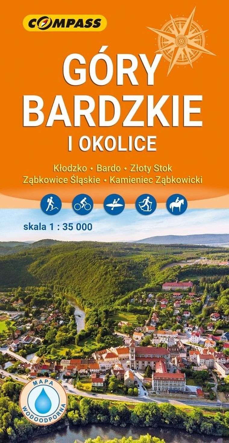 Mapa turystyczna. Góry Bardzkie i okolice