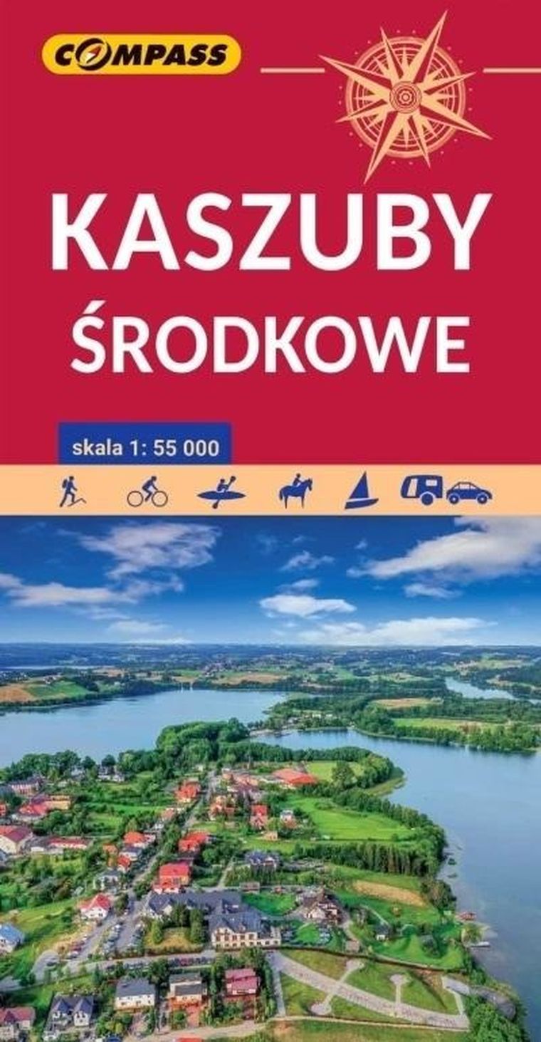 Mapa turystyczna. Kaszuby Środkowe 1:55 000