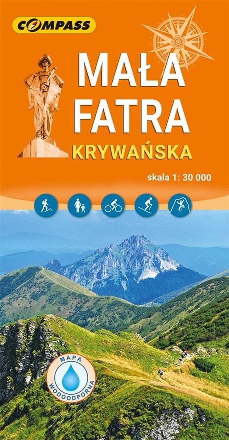 Mapa turystyczna. Mała Fatra Krywańska 1:30 000