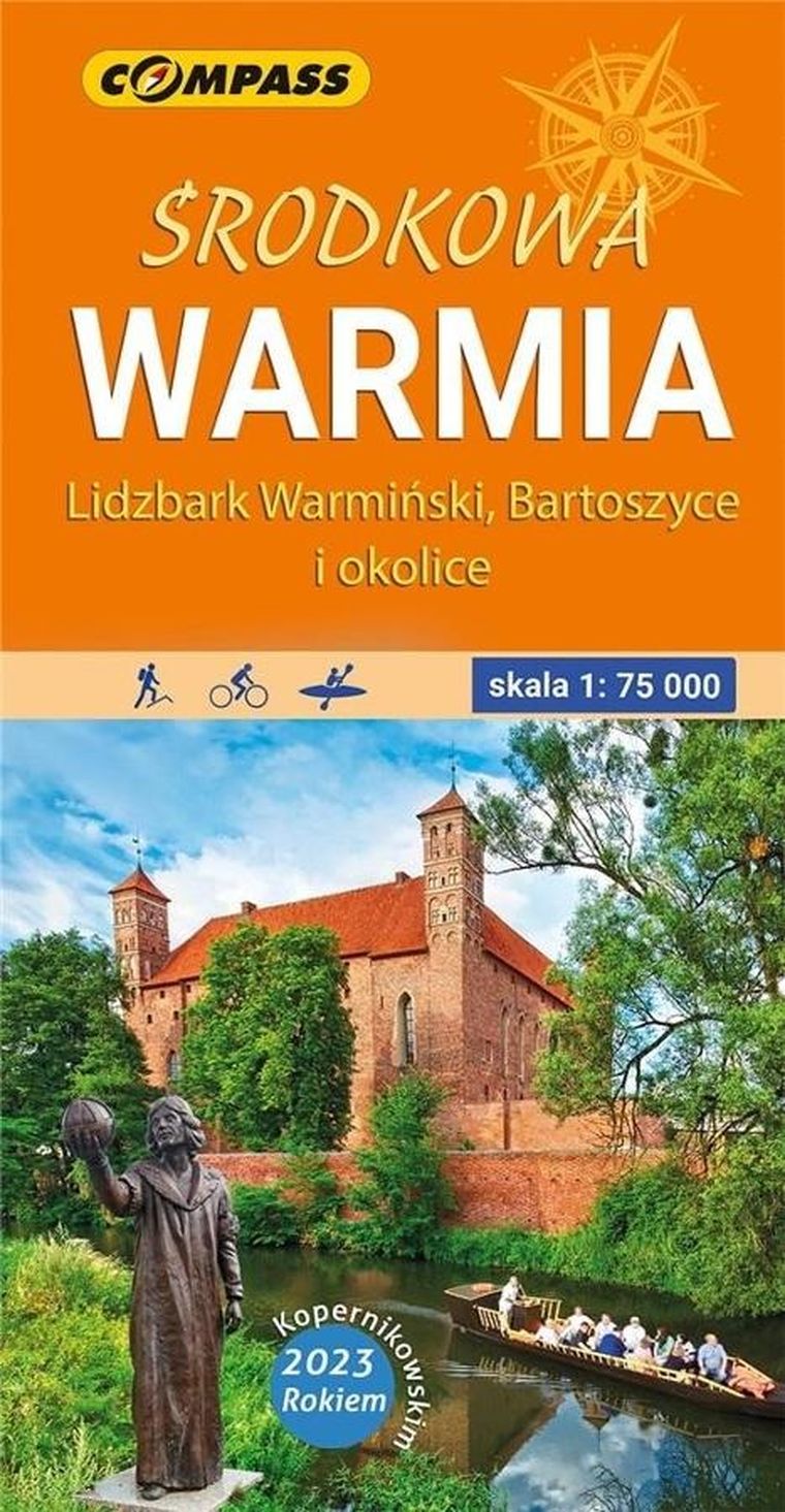 Mapa turystyczna. Środkowa Warmia 1:75 000