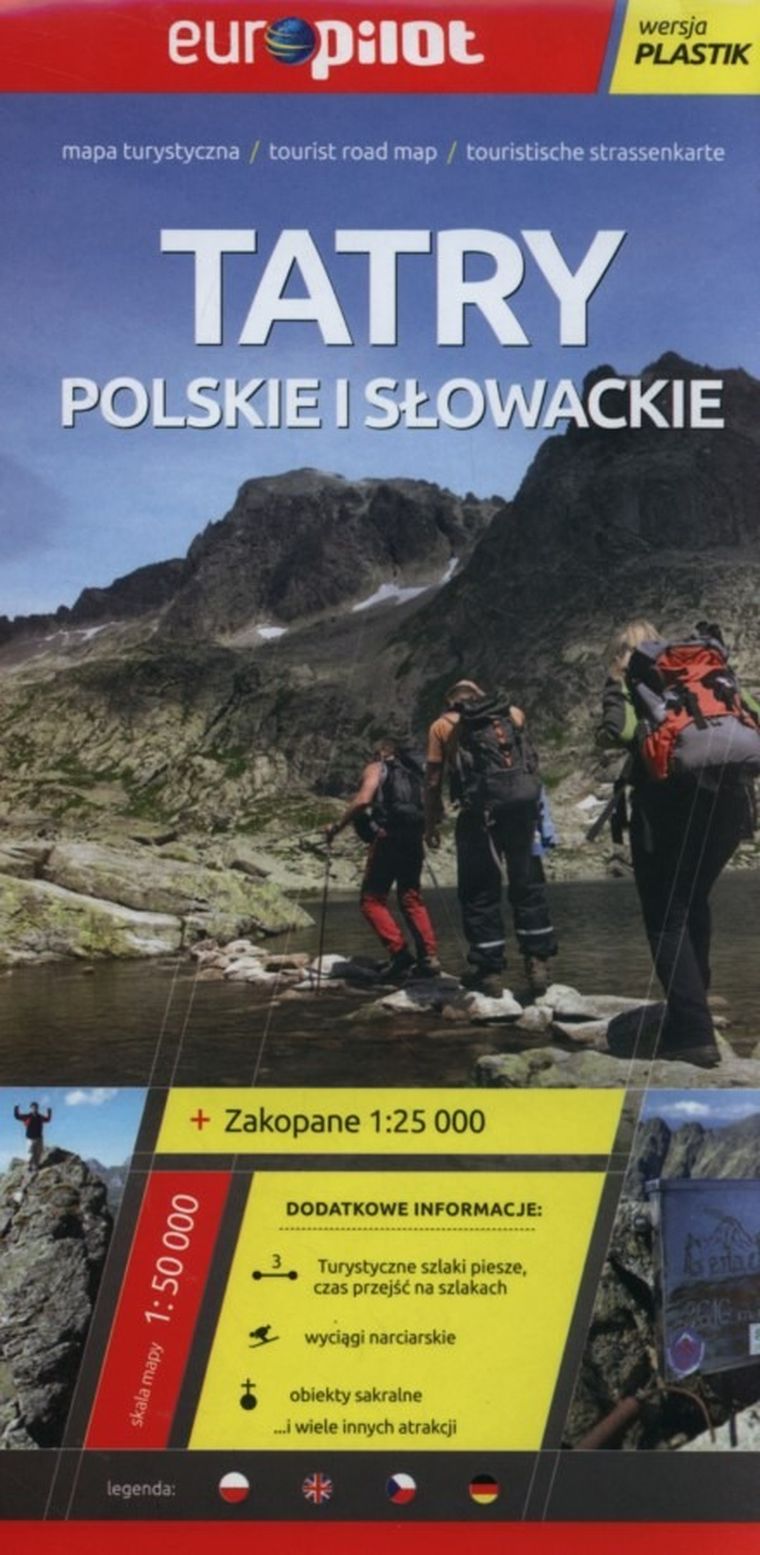 Mapa turystyczna. Tatry polskie i słowackie (plastik)