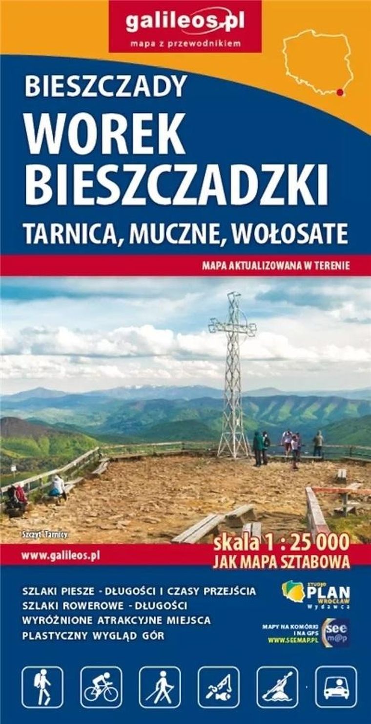 Mapa turystyczna. Worek Bieszczadzki, Tarnica