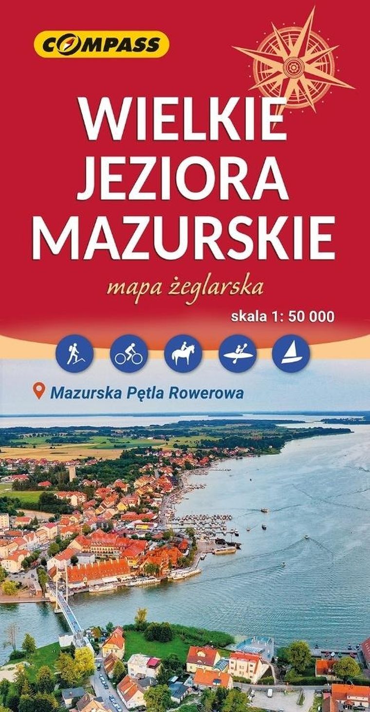 Mapa. Wielkie Jeziora Mazurskie