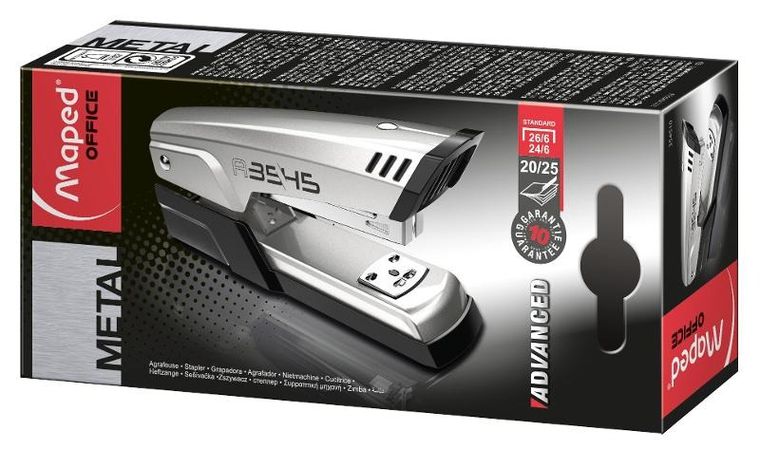 Maped, Advanced, zszywacz, metalowy, srebrny