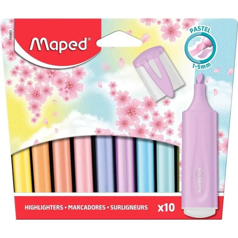 Maped, Classic Pastel, zakreślacz, 10 szt.