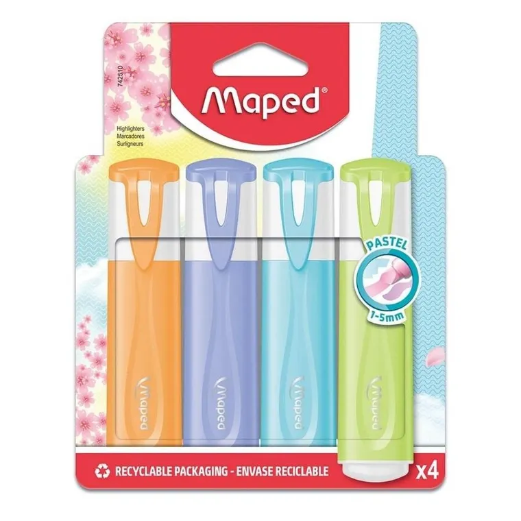Maped, Classic Pastel, zakreślacz, 4 szt.