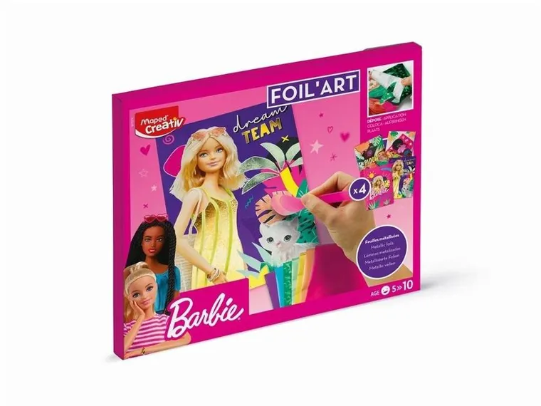 Maped Creativ, Barbie, Foil Art, zestaw kreatywny
