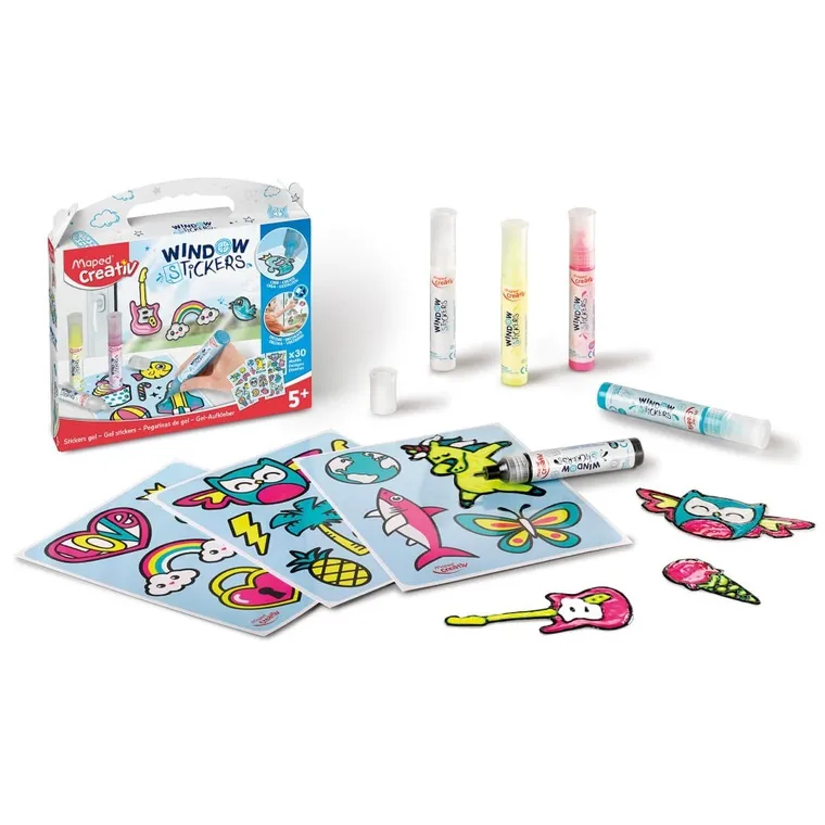 Maped Creativ, farby witrażowe, z planszami, 5 szt.