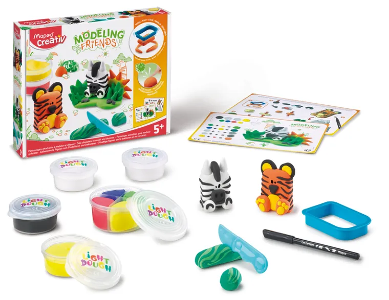 Maped Creativ, Friends, masa plastyczna, dzikie zwierzaki, 2-18g, 1-31g