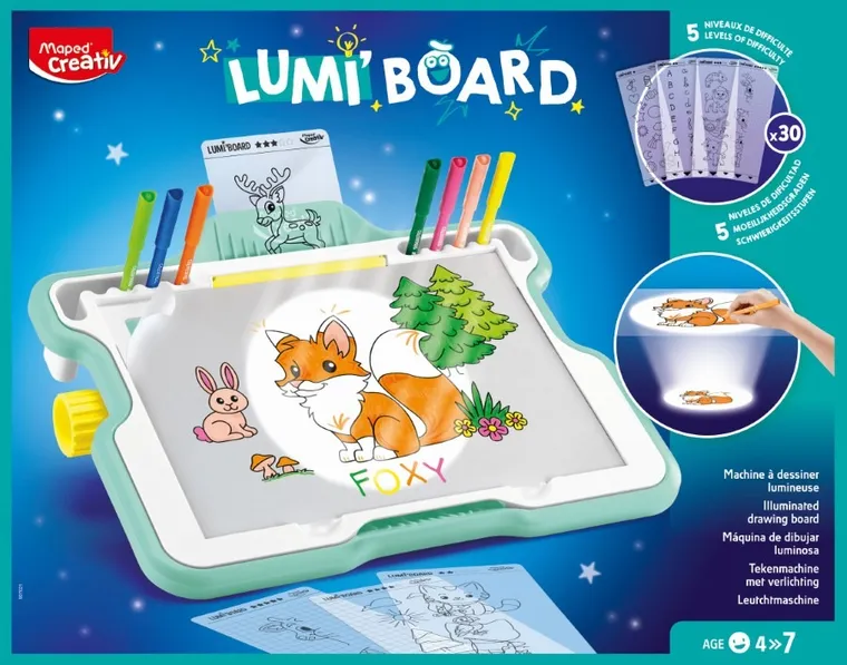 Maped Creativ, podświetlana tablica z szablonami do odrysowywania