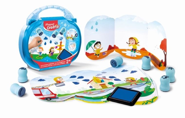 Maped Creativ, stemple, tusz, walizka, 6 szt.