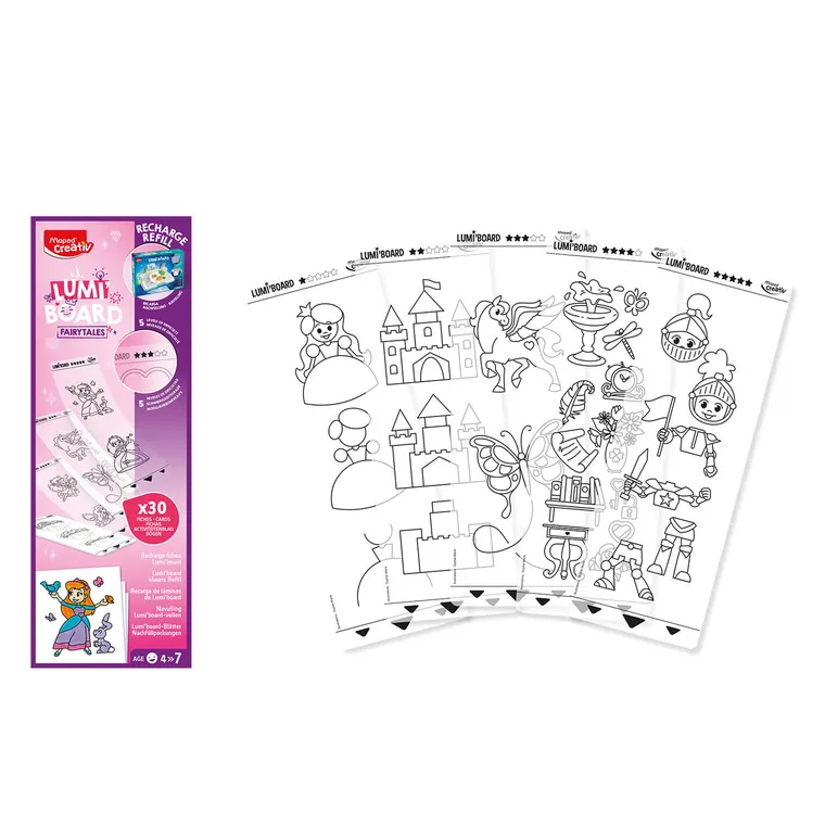Maped Creativ, zestaw uzupełniający do tablicy Lumi Board, wróżki