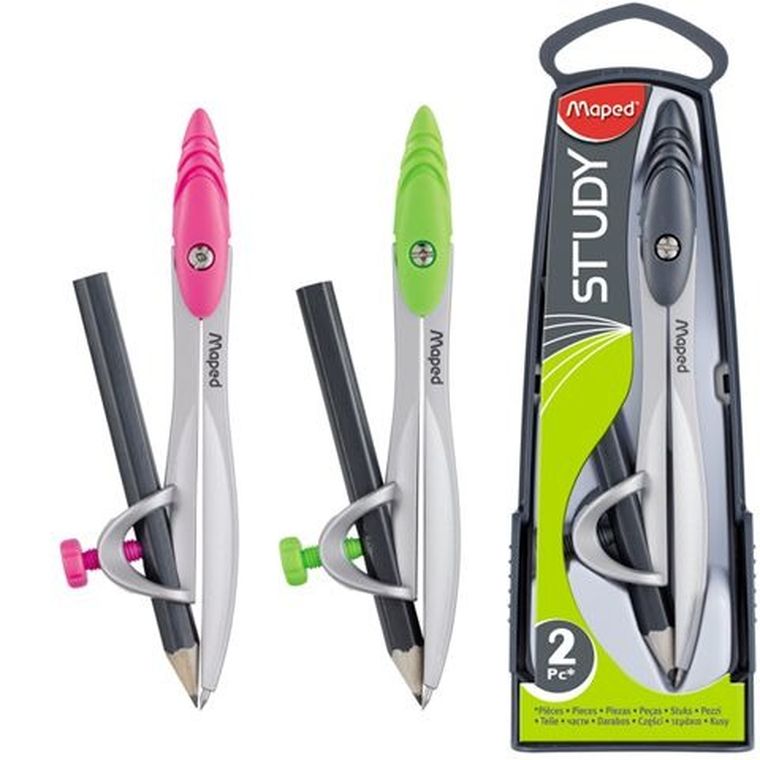 Maped, cyrkiel Study 120, zestaw z ołówkiem