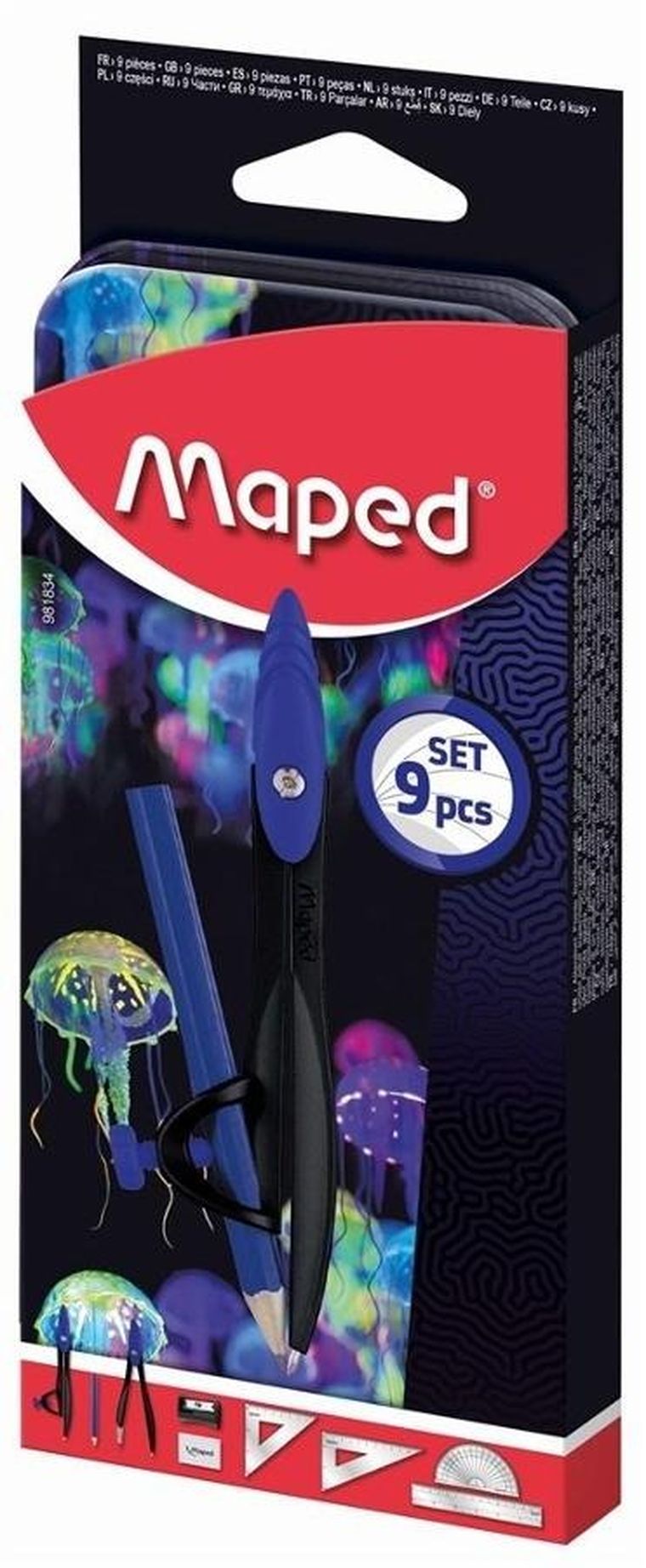 Maped, Deepsea, zestaw geometryczny, 9 elementów