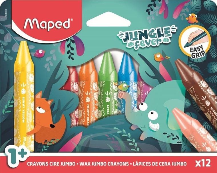 Maped, Jumbo Jungle Fever, kredki świecowe, 12 szt.