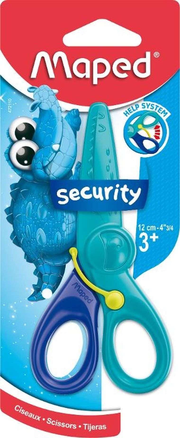 Maped, Kidipulse, nożyczki dla dzieci z odbojnikiem, 12 cm