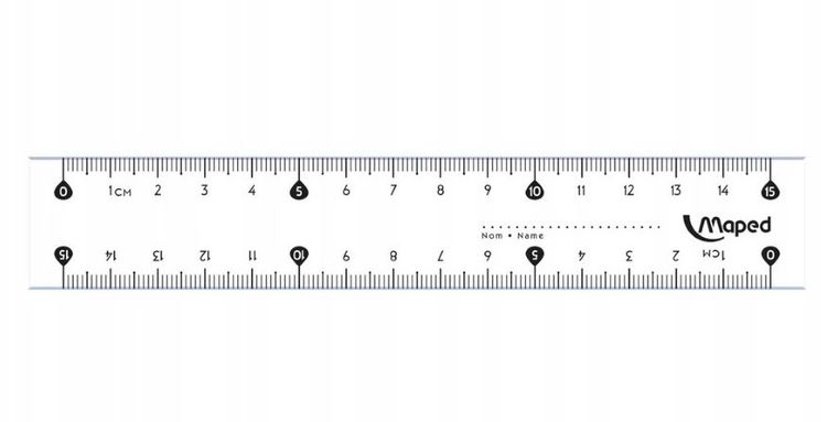 Maped, linijka plastikowa, essentials, 15 cm