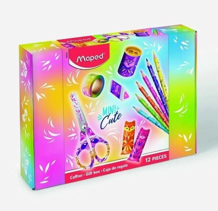 Maped, Mini Cute, zestaw papierniczy, 12 elementów