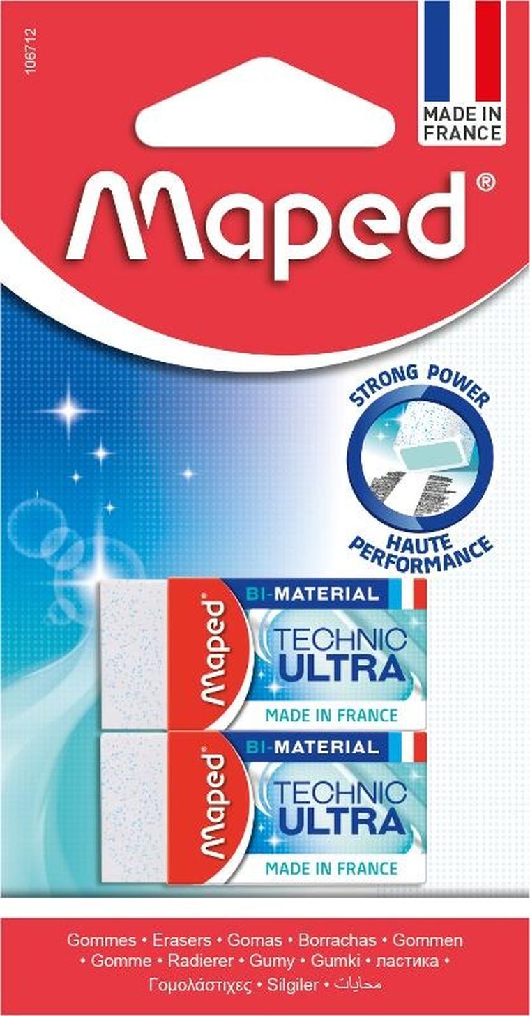 Maped, Mini Technic Ultra, gumka, 2 szt.