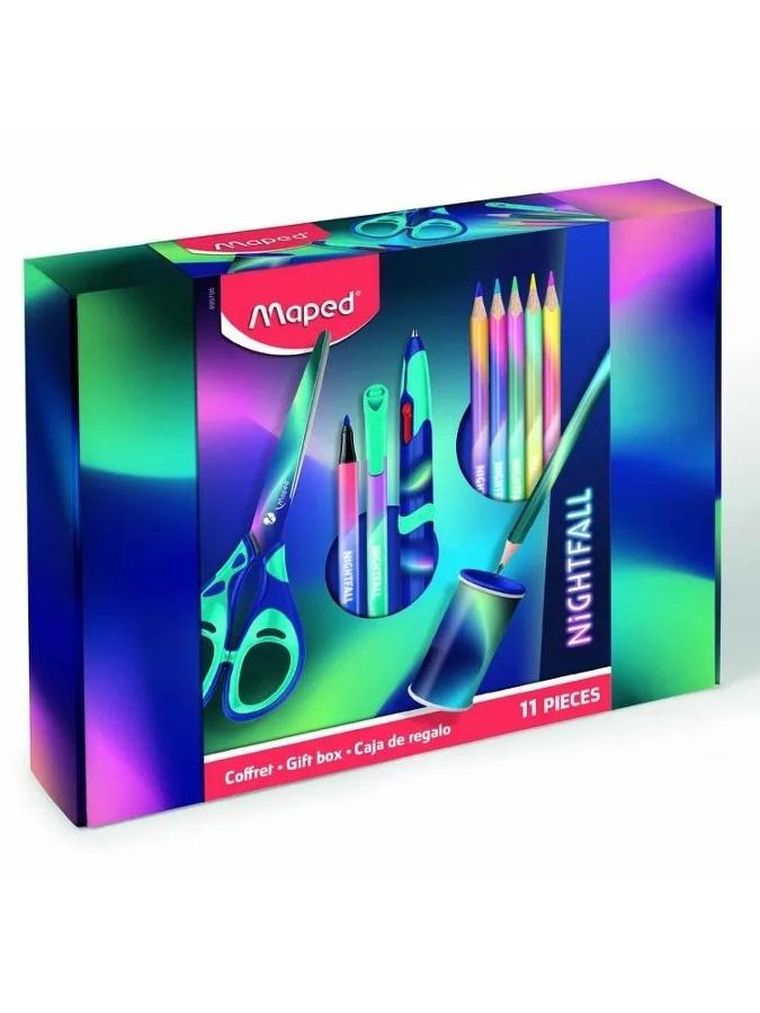 Maped, Nightfall, zestaw papierniczy, 11 elementów