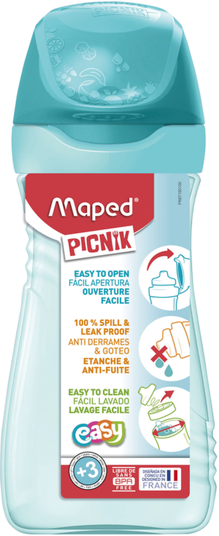 Maped Picnik, Origins, bidon, butelka, turkusowa, 430 ml