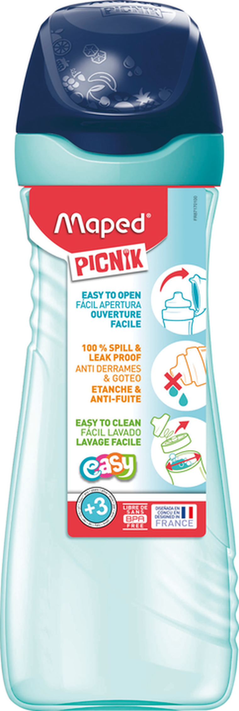 Maped Picnik, Origins, bidon, butelka, zielono-granatowa, 580 ml