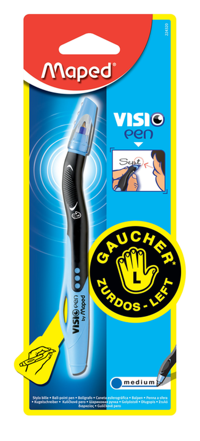 Maped, Visio Pen, długopis dla leworęcznych, niebieski