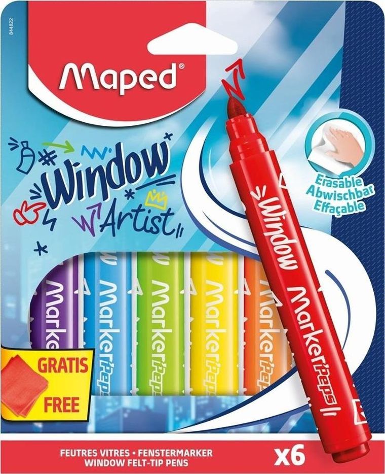 Maped, Window MarkerPeps, flamastry do szyb, 6 szt.