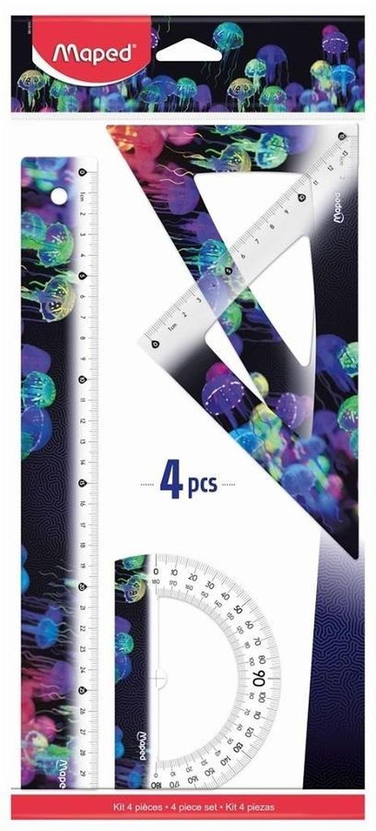 Maped, zestaw przyborów do geometrii, Deepsea