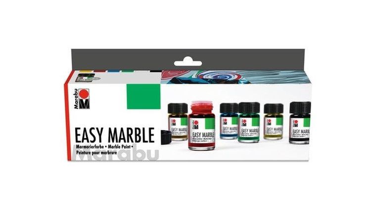 Marabu, Easy Marble, farby do marmurkowania, 15 ml, 6 kolorów