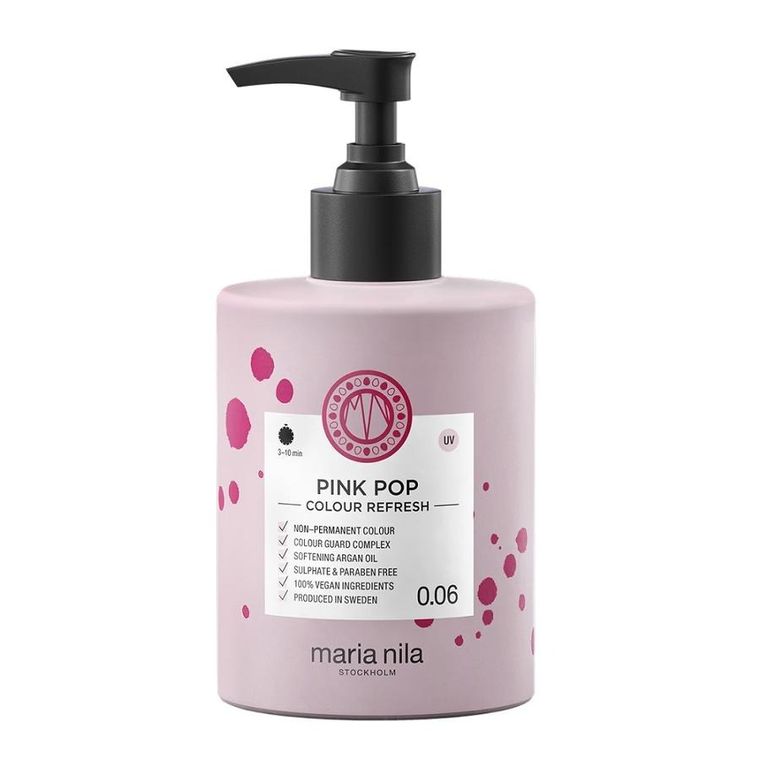 Maria Nila, Colour Refresh, maska koloryzująca do włosów, nr 0.06, Pink Pop, 300 ml