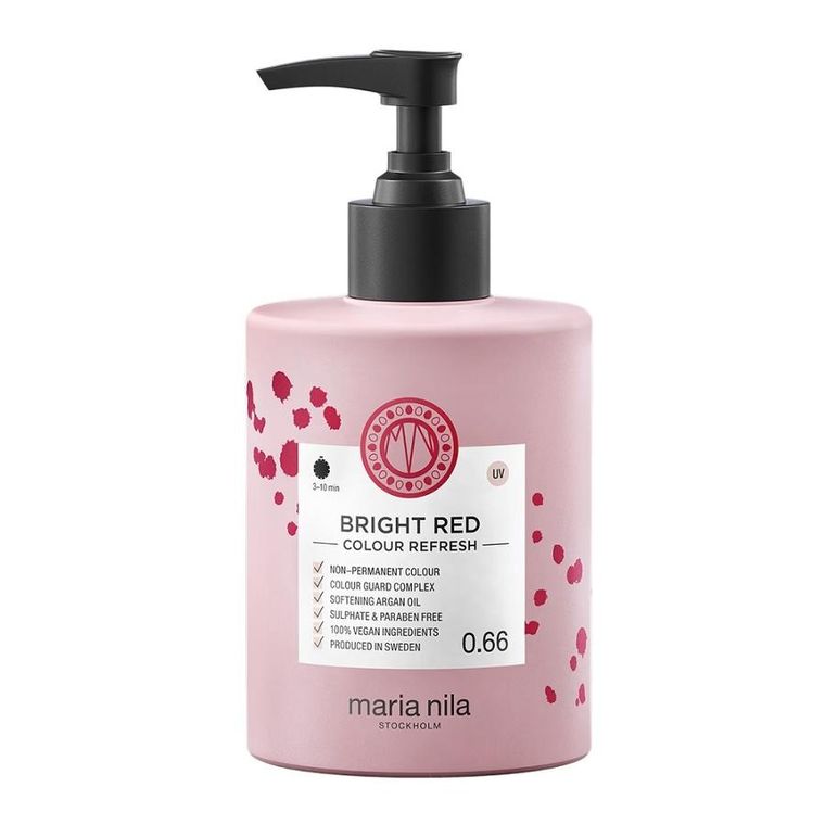 Maria Nila, Colour Refresh, maska koloryzująca do włosów, nr 0.66, Bright Red, 300 ml