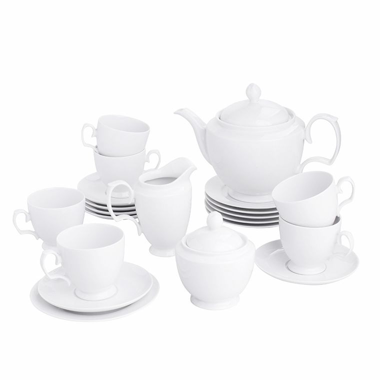 MariaPaula, klasyka biała, zestaw kawowy 6/21