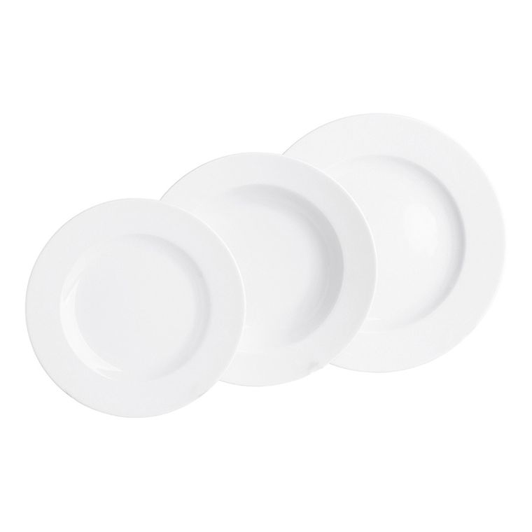 MariaPaula, klasyka biała, zestaw obiadowy 6 osób, 18 elementów