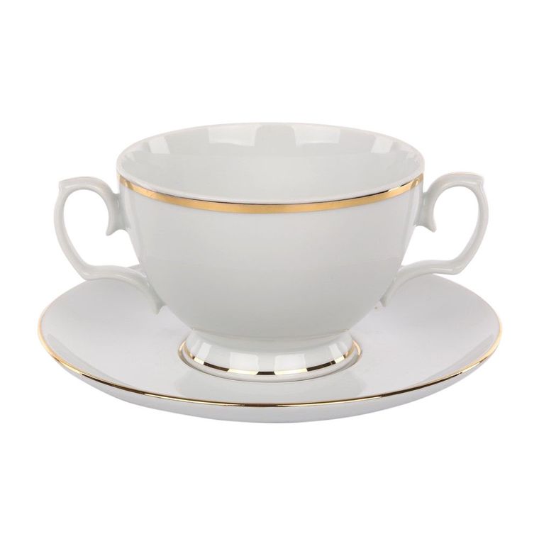 MariaPaula, klasyka Złota linia, zestaw do bulionu, 350 ml/17 cm