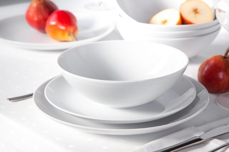 MariaPaula, Moderna Biała, serwis obiadowy 6 osób, 18 elementów