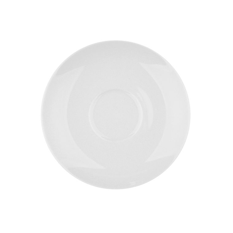 MariaPaula, Moderna biała, spodek, 17 cm