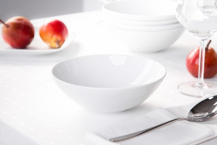 MariaPaula, Moderna biała, talerz glęboki, 18 cm