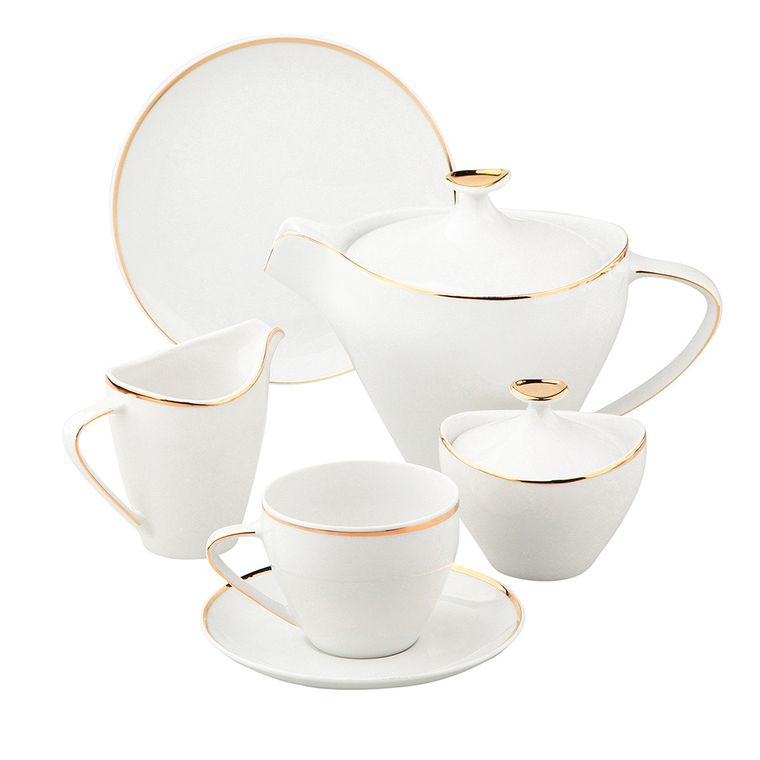 MariaPaula, Moderna Gold, zestaw do kawy, 21 elementów