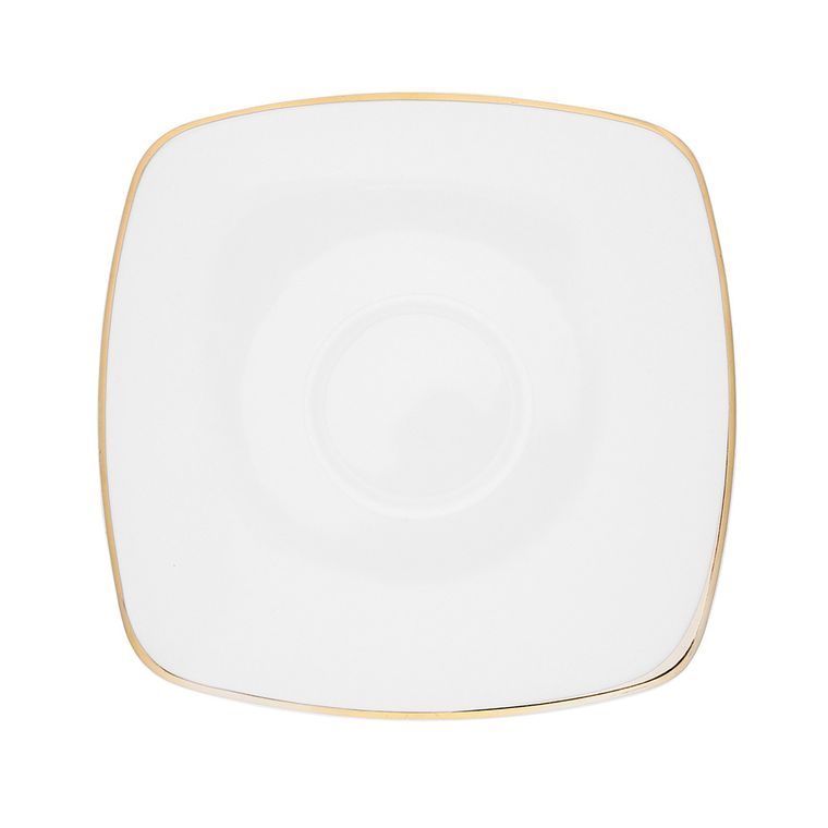 MariaPaula, Moderna, kwadratowy gold, spodek 16 cm