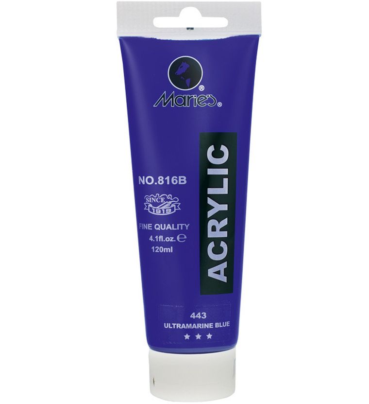 Maries, farba akrylowa, niebieska, 120 ml