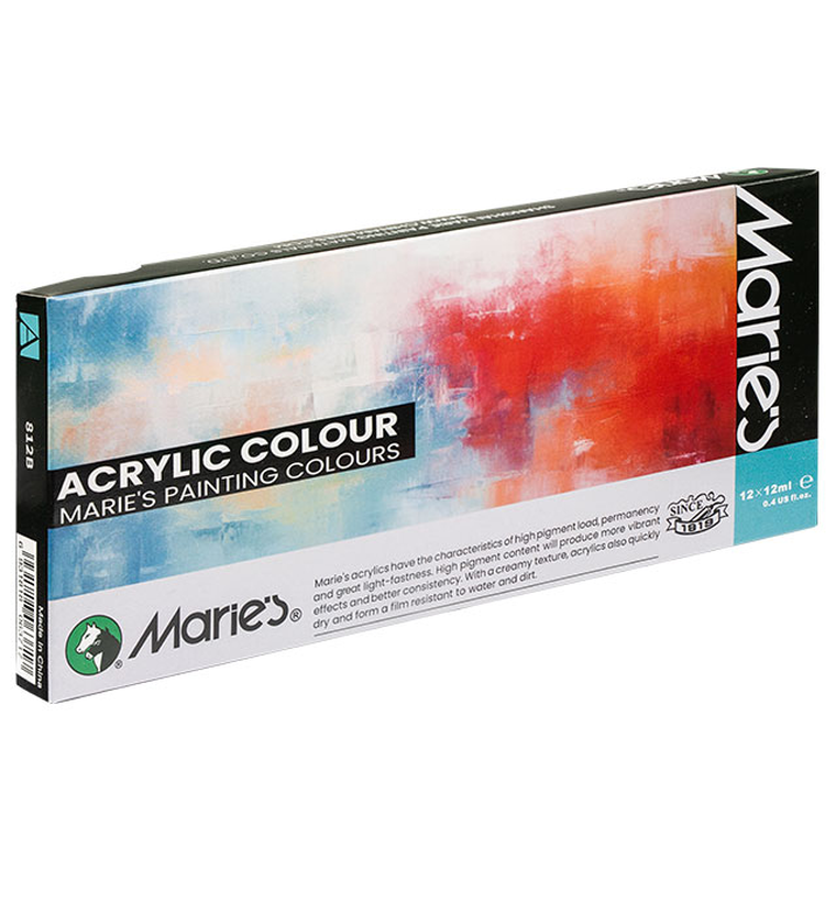 Maries, farby akrylowe, 12-12 ml