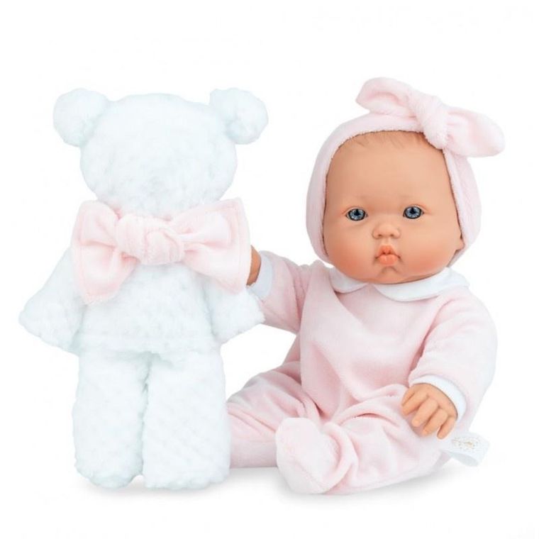 Marina&pau, lalka hiszpańska, Betty Teddy Blanket, 28 cm