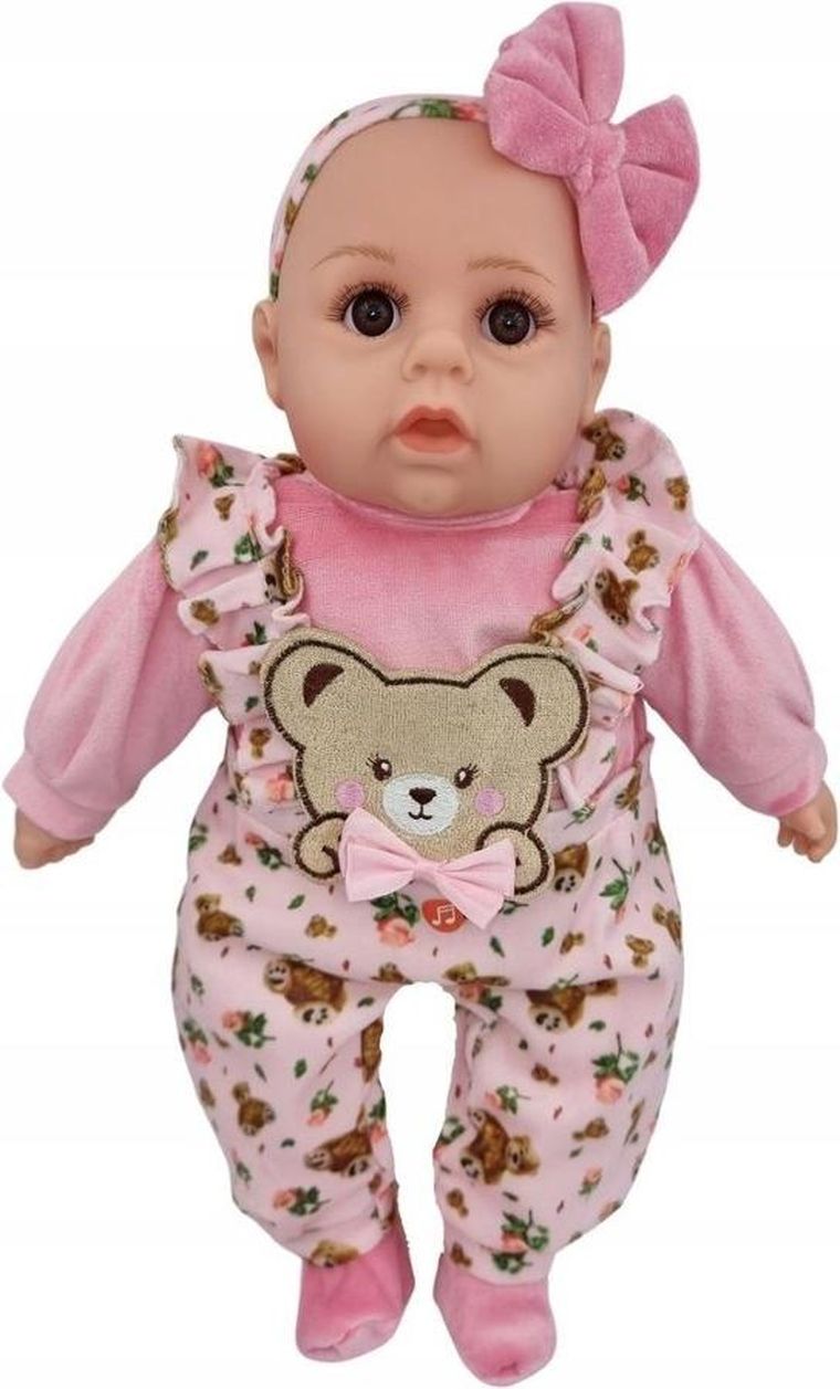 Mario, interaktywna lalka bobas, miś, 45 cm