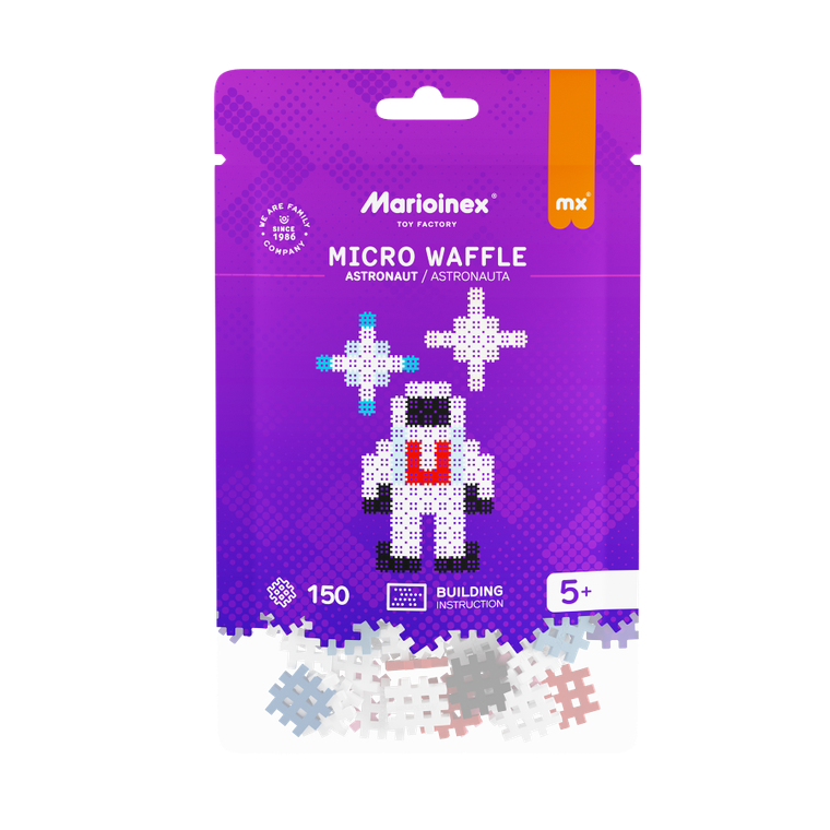 Marioinex, Micro Waffle, Astronauta, klocki konstrukcyjne, 150 elementów