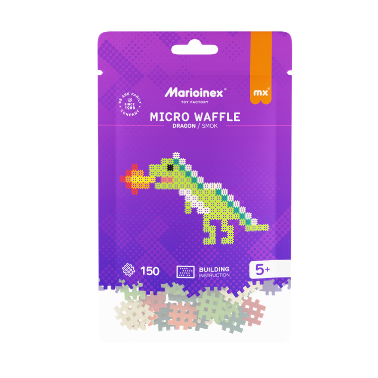Marioinex, Micro Waffle, Dragon, klocki konstrukcyjne, 150 elementów