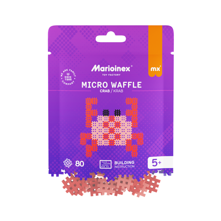 Marioinex, Micro Waffle, Krab, klocki konstrukcyjne, 80 elementów